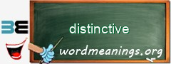 WordMeaning blackboard for distinctive